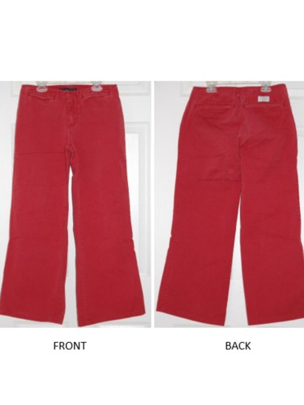 Abercrombie & Fitch, Women Size 2, Brick Red Cotton Low-Rise Pants, Vintage Y2K